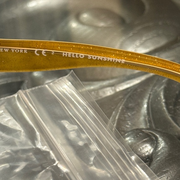 Kate Spade Jakalyn Cat Eye Black and Gold Glitter Sunglasses - Picture 6 of 11